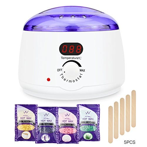 LENMO Wax Warmer Waxing Hair Removal Waxing Kit Electric Wax Pot Heater ...